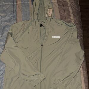 Hurley Light Green Windbreaker with Hood